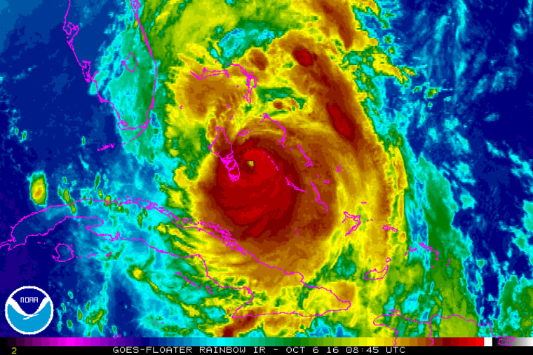 Image: Hurricane Matthew, 8.45 UTC, Oct. 6, 2016