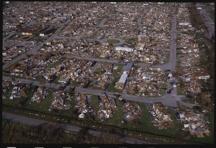 Aerial View of Hurricane Strewn Area