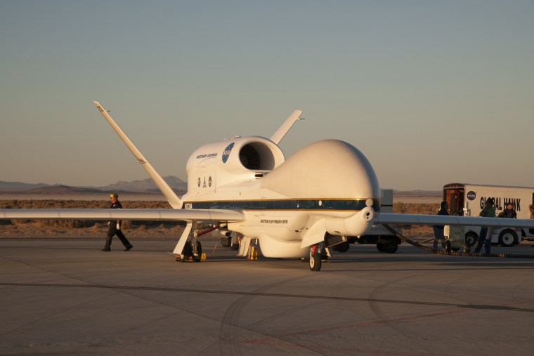 NASA's Global Hawk is prepared for deployment to Florida to study Hurricane Matthew.