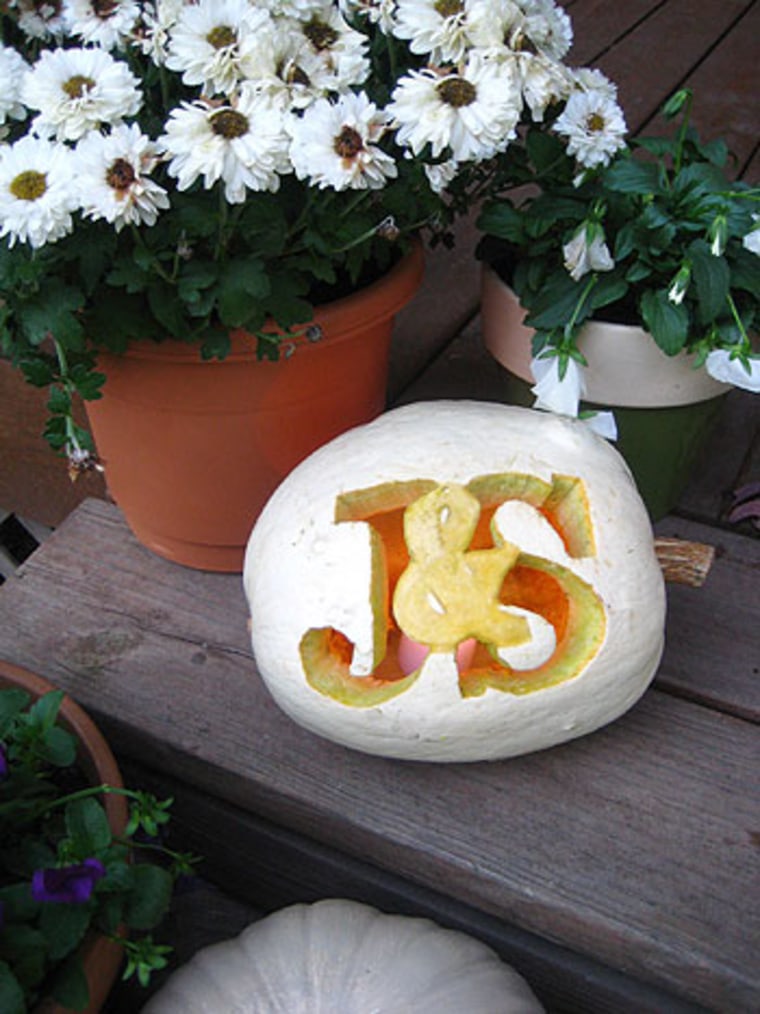 Monogrammed pumpkin