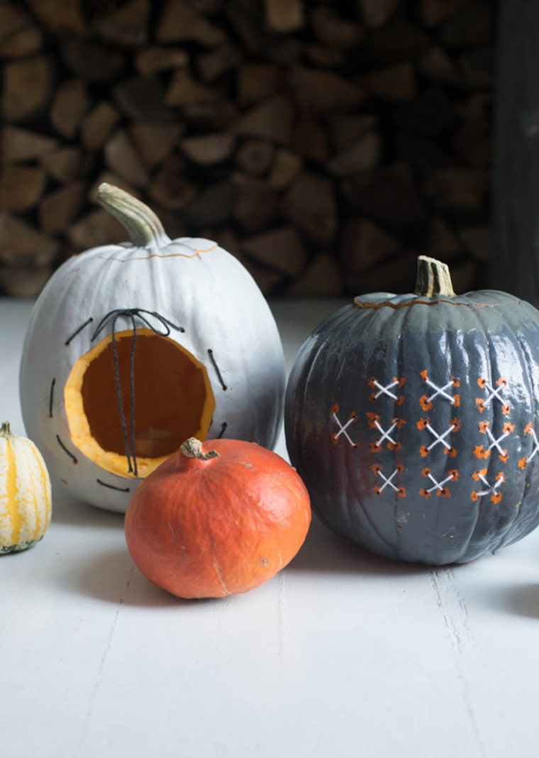 Embroidered pumpkin