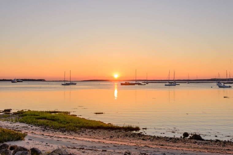 Boats, Sunrise, Sag Harbor Bay, Sag Harbor, NY