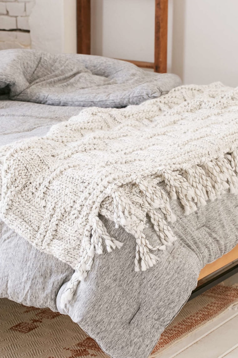 Marled discount basketweave throw