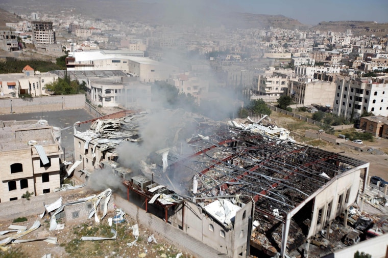 Image: Aftermath of airstrike on Yemen