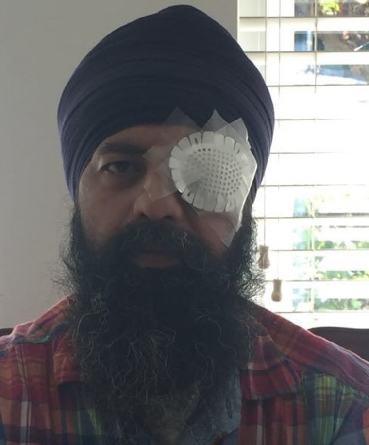 Maan Singh Khalsa following an attack on Sept. 25.