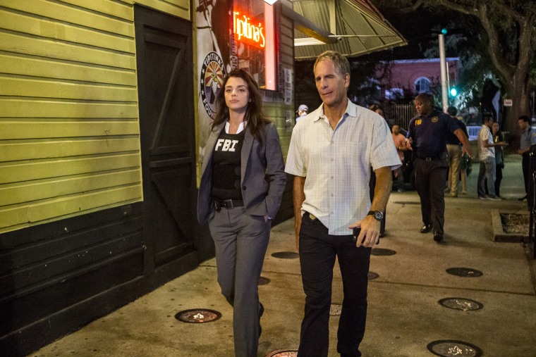 Vanessa Ferlito as FBI Agent Tammy Gregorio and Scott Bakula as Special Agent Dwayne Pride of the CBS series "NCIS: New Orleans."
