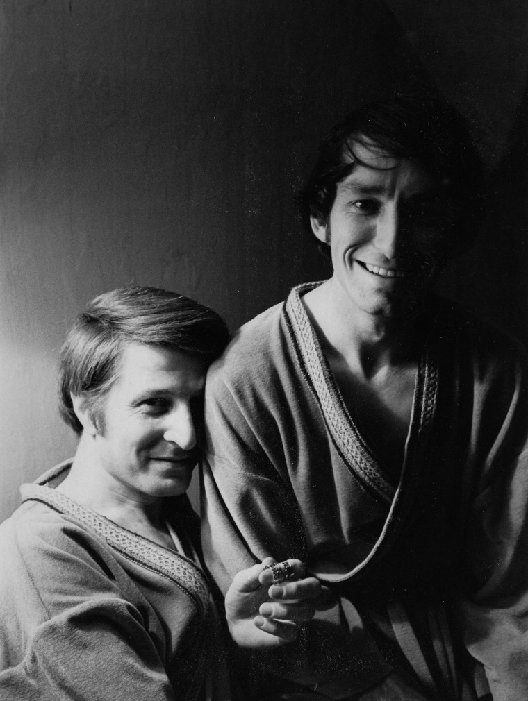 Jack Baker (left) and Michael McConnell in 1971
