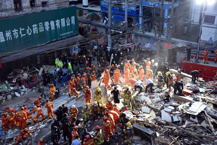 Image: TOPSHOT-CHINA-ACCIDENT-CONSTRUCTION