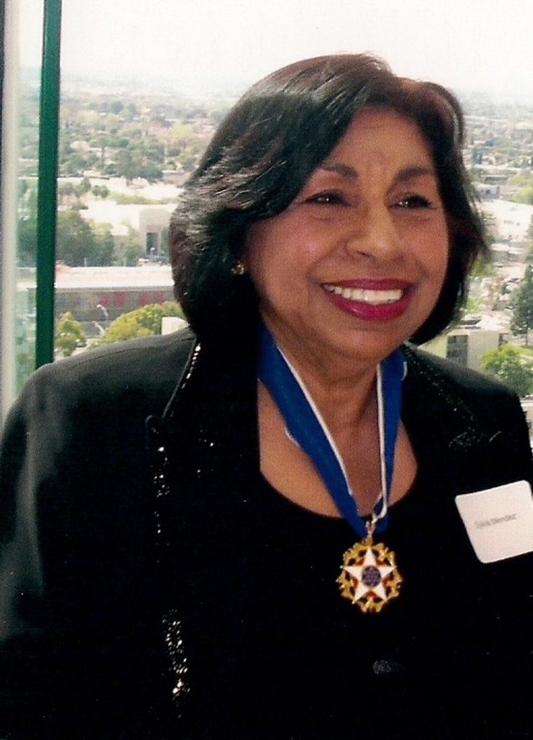 Sylvia Mendez, 2016.  She is now an advocate for Latino educational issues.