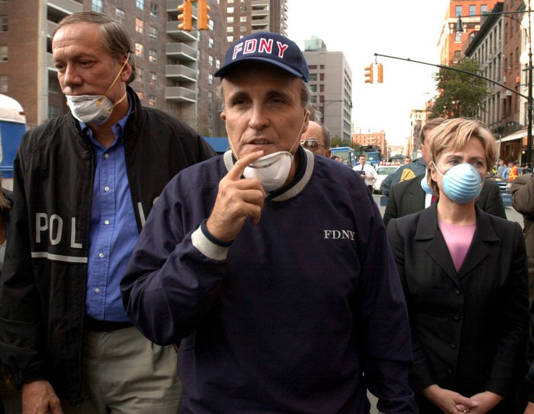 George Pataki, Rudy Giuliani, Hillary Rodham Clinton