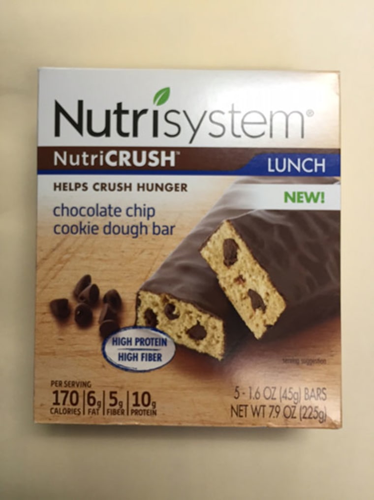 Nutrisystem food bars using cookie dough product are being recalled because of listeria fears
