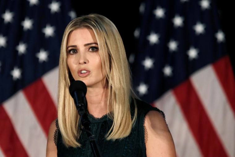 Image: Ivanka Trump, daughter of Republican presidential nominee Donald Trump, speaks at a campaign event in Aston
