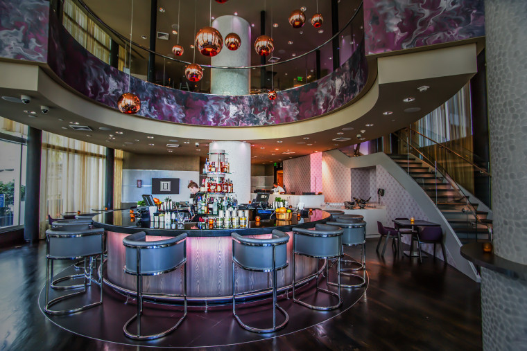 A view of the LILT Bar &amp; lounge at the Epic Hotel in Miami, Florida. 
