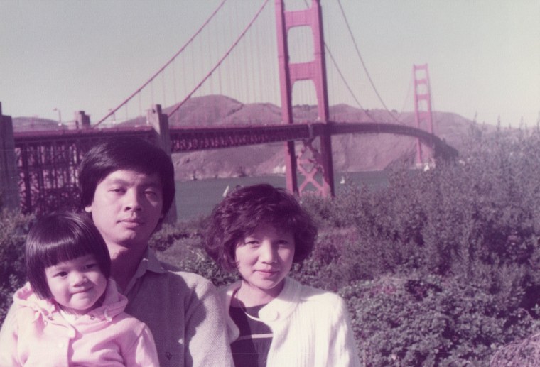 Henry Le with his wife Dep Nguyen and their daughter Diana in the early 1980s.