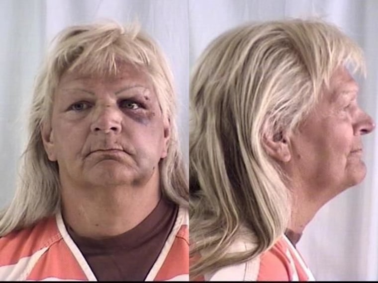 Image: Linda Thompson is pictured in this undated handout booking photo
