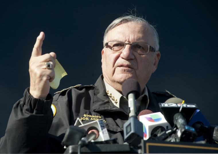 Image: Maricopa County Sheriff Joe Arpaio announces newly launched program aimed at providing security around schools in Anthem Arizona