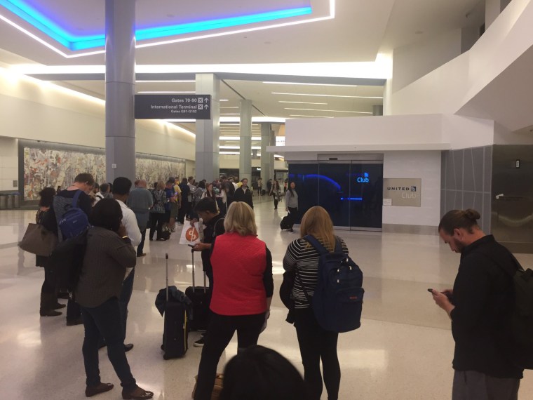 Image: Two separate problems with United Airlines' computer systems caused widespread delays