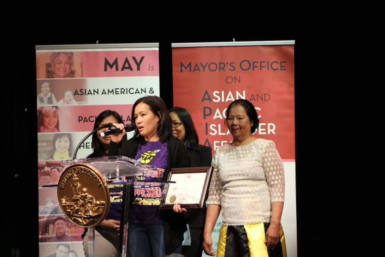 Janet Basilian was awarded the D.C. Mayor's Community Service Award at an AAPI Heritage Month celebration, May 2, 2016.