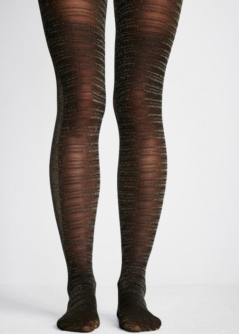 Free People Rhinestone Fishnet Tights - Women's Leggings in Black