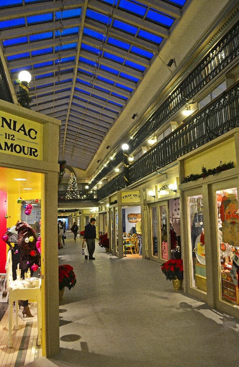 Shopping galore at the Arcade Mall in Providence, RI.