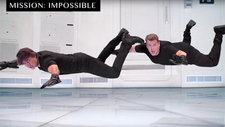 Tom Cruise Acts Out His Film Career with James Corden - "Mission Impossible"