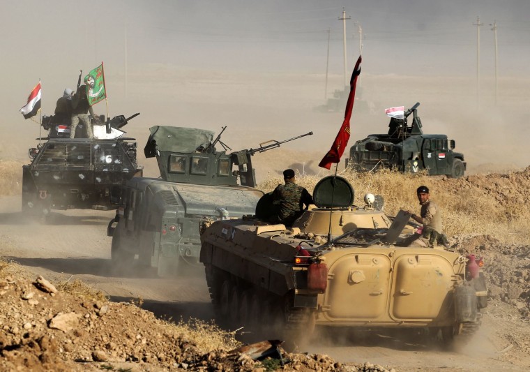 Image: Iraqi forces deploy in the area of al-Shourah