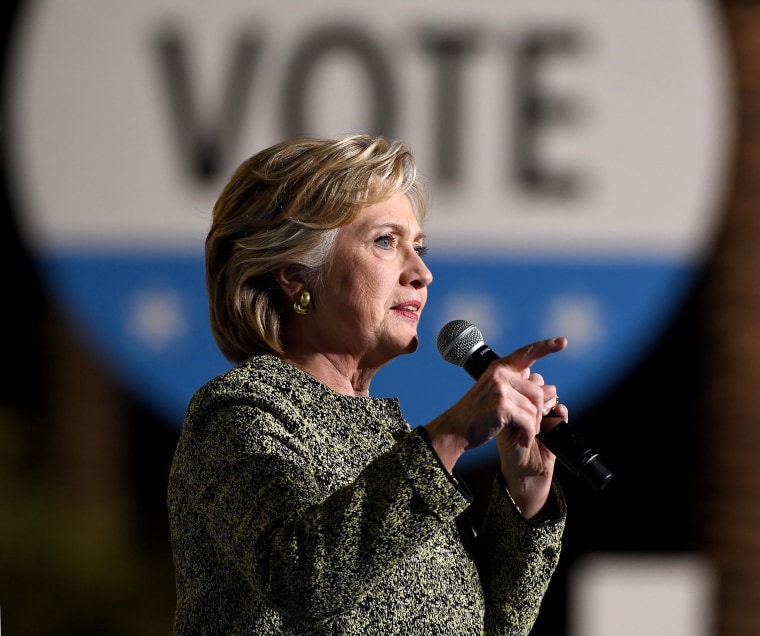 Image: Democratic Presidential Nominee Hillary Clinton Campaigns In Las Vegas
