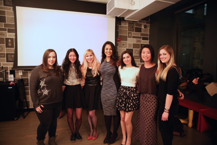 Komal Minhas (center) with the crew of "Dream, Girl," a documentary showcasing the untold stories of female entrepreneurs.