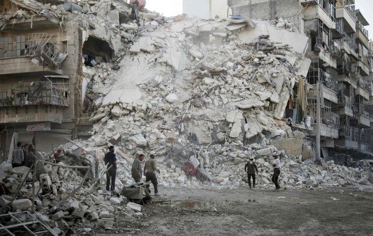 Image: A bombed out bulilding in Aleppo