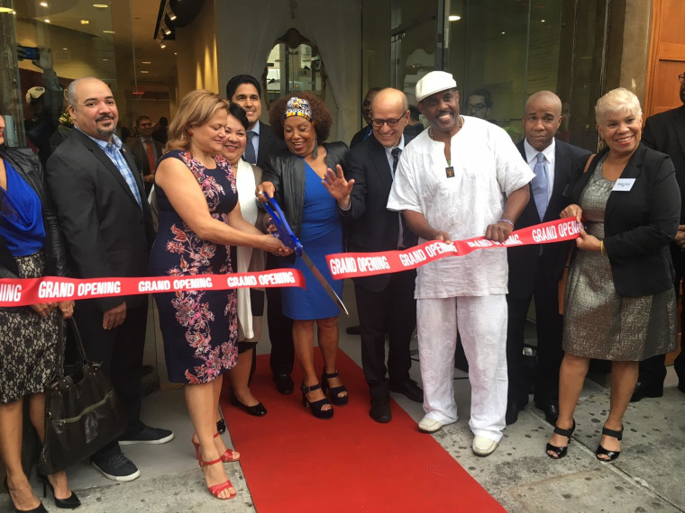 In the photo (left to right): October 13, 2016 New York State Senator Kevin S. Parker, Speaker of the New York City Council Melissa Mark-Viverito, New York Cultural Affairs Commissioner Tom Finkelpearl, CCCADI Board Members, CCCADI President and Founder D