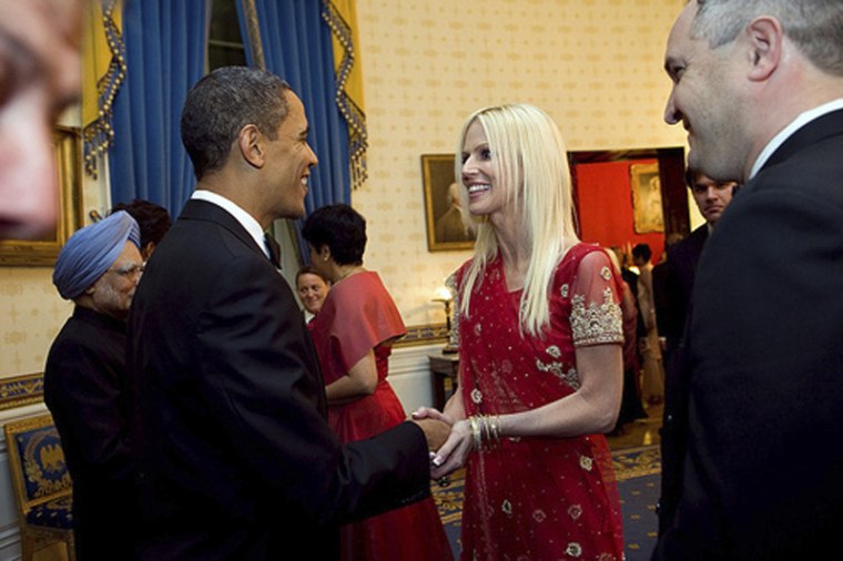 Image: Michaele Salahi and President Obama