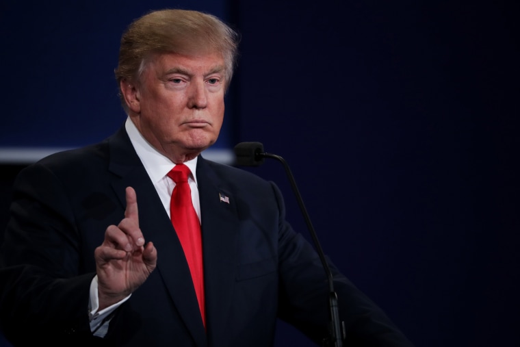 Image: Trump speaks during the third U.S. presidential debate