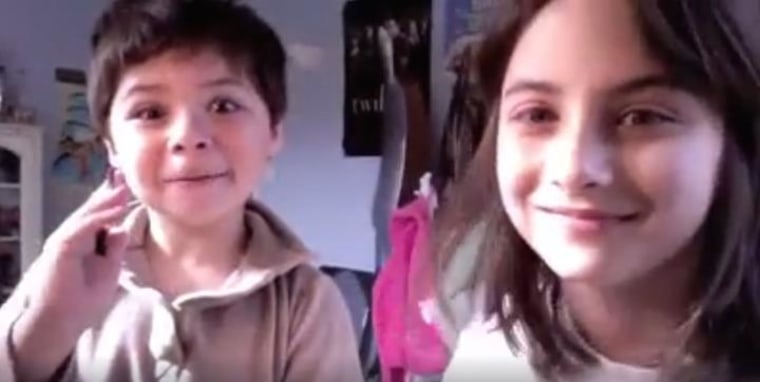 When Tanner Longstreet was 7 years old, he and his sister, Casey (right), would record videos of them playing together. Here, Casey trusts Tanner with eyeliner in a screen capture from their "makeover" video. Video courtesy of Casey Longstreet.