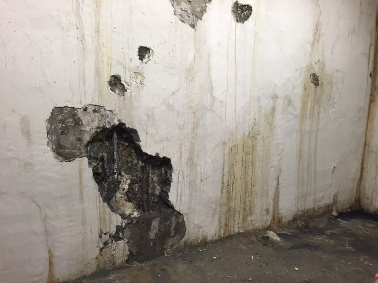 Damage seen in the basement of San Francisco's Millennium Tower.