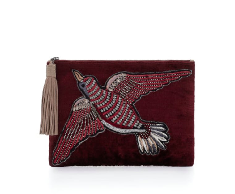 Velvet clutch