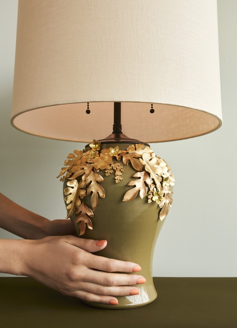 Brass Leaf Lamp