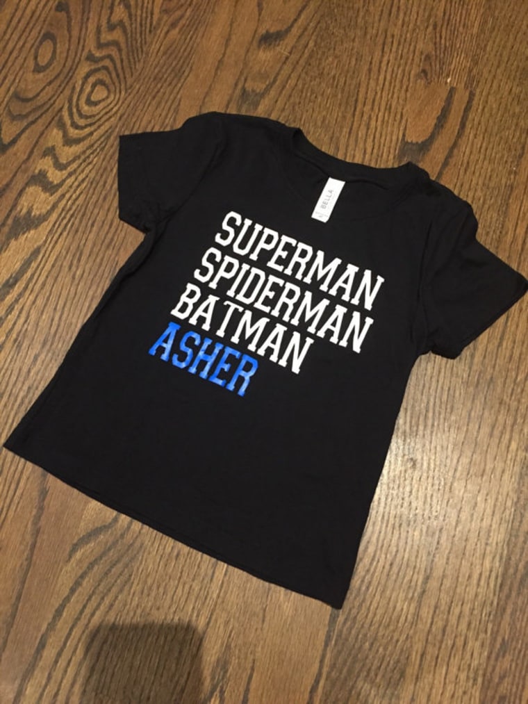 Customized superhero shirt