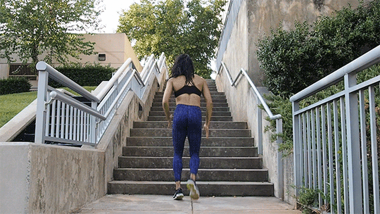 5-exercise stair workout: Run the stairs