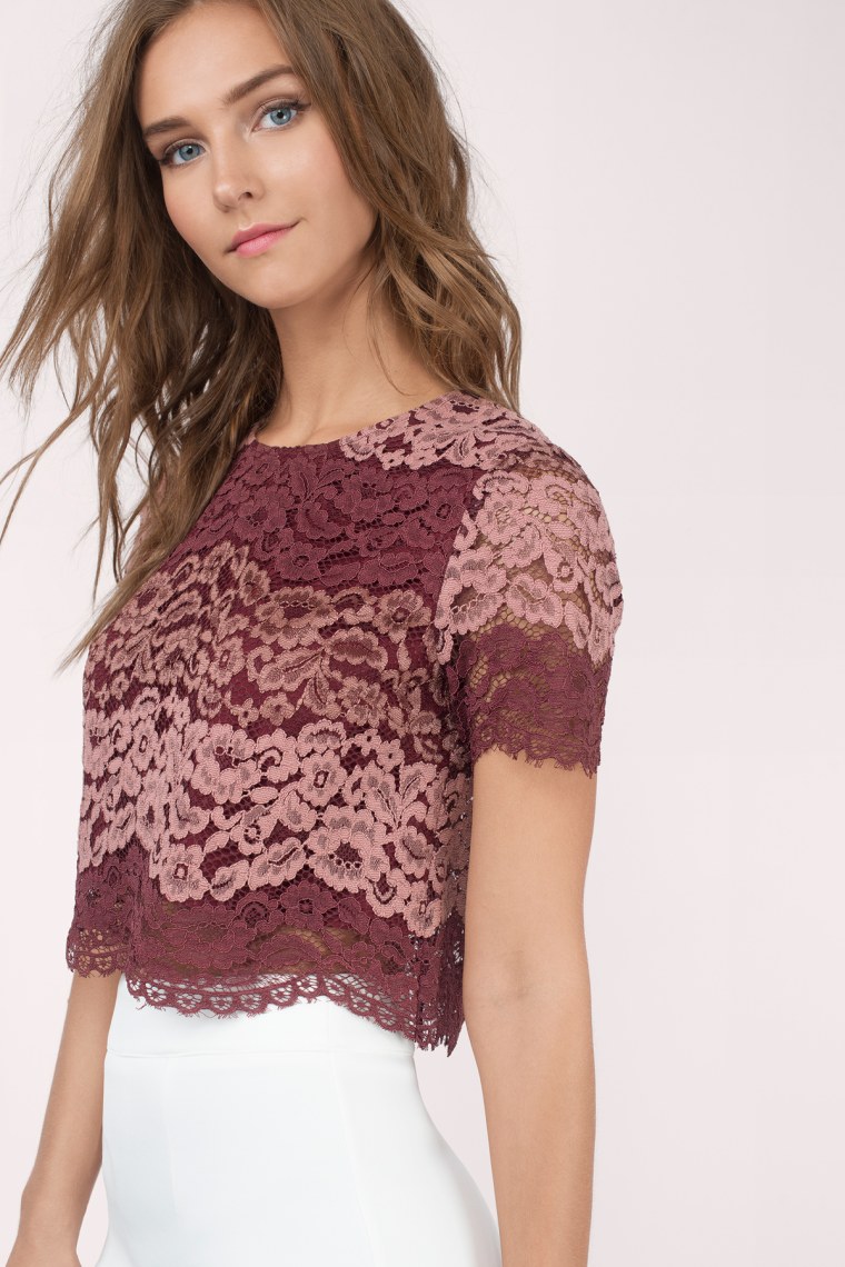 Lace crop top