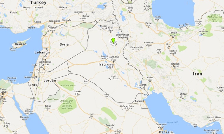Image: Map showing Daquq, Iraq