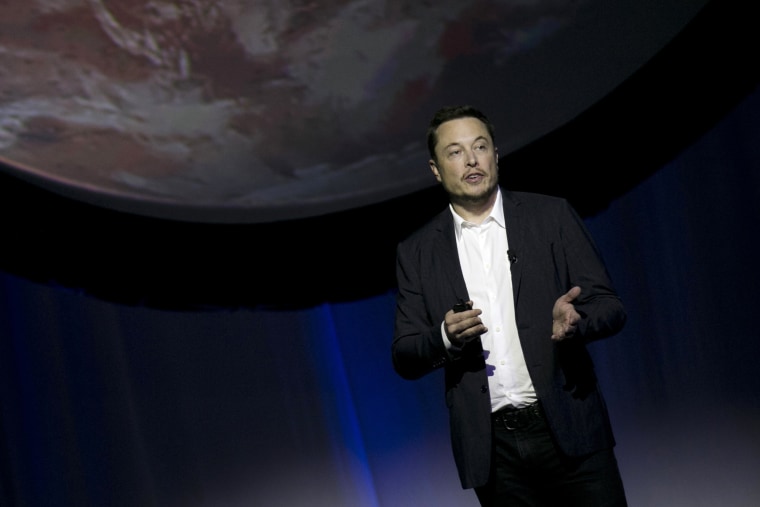 Image: Elon Musk speaks during the 67th International Astronautical Congress in Guadalajara