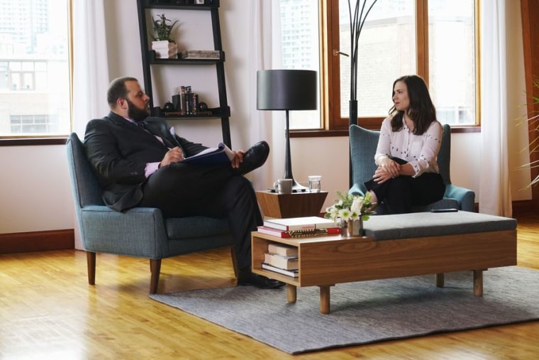 Daniel Franzese and Hayley Atwell in ABC legal drama "Conviction."