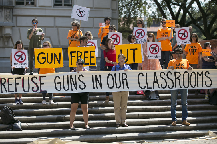 Image: Protesters gather at University of Texas campus to oppose a state law