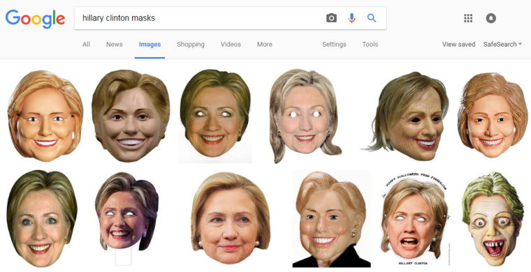 Hillary Clinton masks