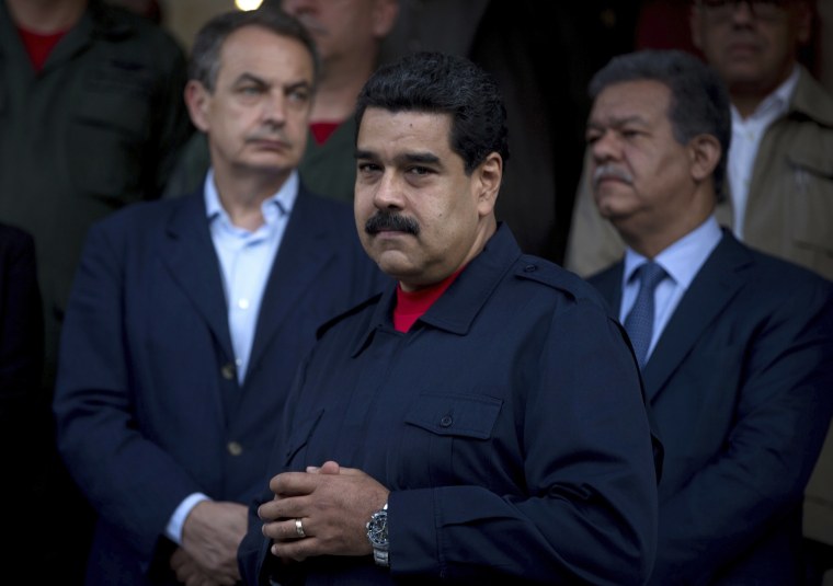 Image: Martin Torrijos, Jose Luis Ridriguez Zapatero, Nicolas Maduro