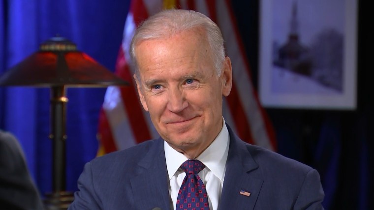 Image: Vice President Joe Biden is interviewed by Chris Matthews