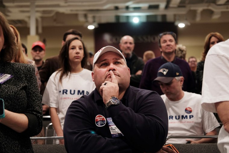 Image: Supporters watch Donald Trump speak on the eve of the South Carolina primary