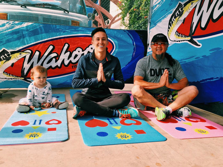 Wahoo's Fish Taco CEO Wing Lam and his sons, Greg and Levi.