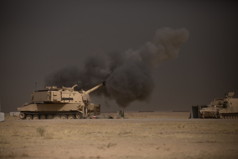 IMAGE: Tank at Q-West base near Mosul, Iraq