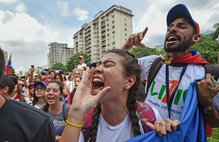 Image: VENEZUELA-CRISIS-OPPOSITION-PROTEST